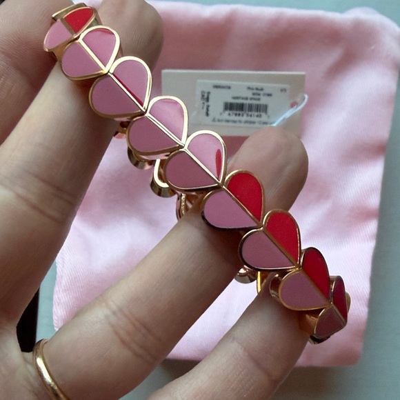 Kate Spade pink and red heart bracelet. Like brand new. Barely worn. - Picture 3 of 5